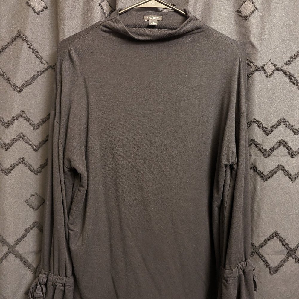 Black Flare Sleeve Shirt